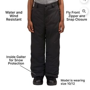 Free Country Kids Black Snow Pants